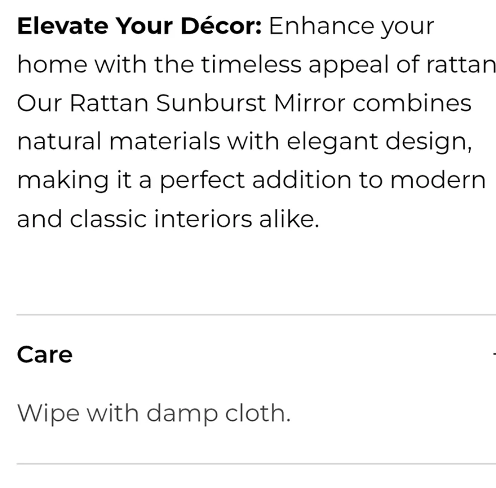 Chic Cream Rattan Wall Mirror